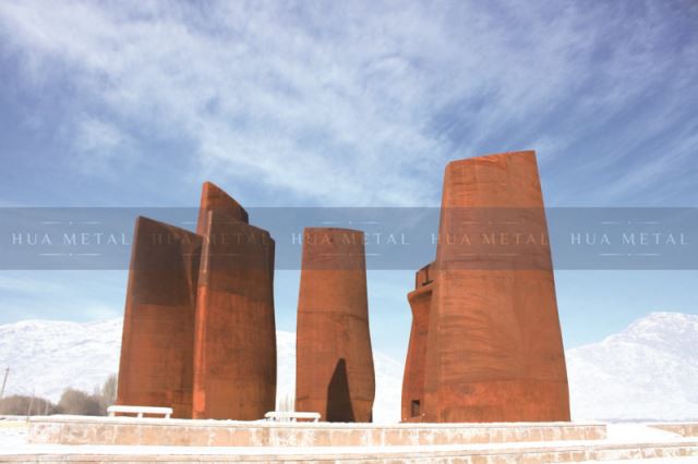 Velká fasáda Corten Steel